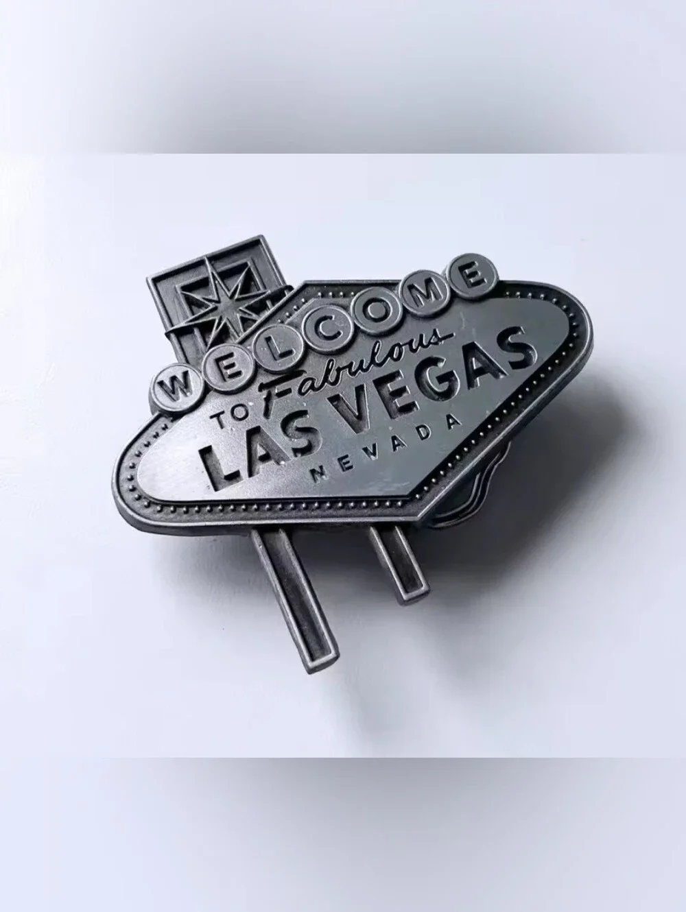 New Vintage Look Welcome to Fabulous Las Vegas In Silver Or Colorful Belt Buckle